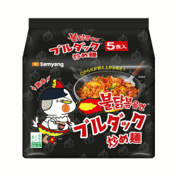 Samyang Buldak Hot Chicken Flavor Ramen, scharfe Instant Nudeln mit Hühnchengeschmack, 5er Pack (5 x 140g)