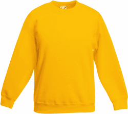 Fruit of the Loom Kinder Classic Set-In Sweat Kids 62-041-0 140 Sonnenblumengelb