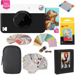 KODAK PRINTOMATIC Digitale Sofortbildkamera, Vollfarbdrucke auf Zink 2x3-Fotopapier mit Sticky-Back-Funktion - Drucken Sie Memories Sofort (Blau), 50-Pack-Papierbündel
