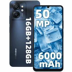 Blackview Color 8 Handy 16GB+128GB/1TB TF,50MP/90Hz/6000mAh,2025 Smartphone Ohne Vertrag Günstig 2.0Ghz Octa-Core,6,75" Display 4G Dual SIM Handys,Fingerabdruck/Face ID/GPS/OTG