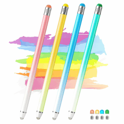 Eingabestift für Touchscreens mit 8 zusätzlichen Spitzen, hohe Empfindlichkeit und Präzision Tablet Stift (4 Stück), 2-in-1 Eingabestift für iPad, kompatibel mit Allen Touchscreen-Geräten