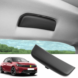 SKTU Auto Brillenetui kompatibel mit Opel Corsa F/Astra L/Grandland X Sonnenbrillenhalter Brillen Aufbewahrungsbox ABS-Material Schwarz