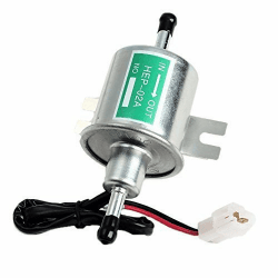 Aussel 12V Universal Heavy Duty Electric Fuel Pump Metal Low Pressure Bolt Fixing Wire Inline for Gasoline & Diesel HEP-02A