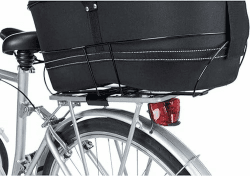 TRIXIE Fahrradkorb Long für Hunde bis 8 kg 29 × 49 × 60 cm - langer Hundefahrradkorb für den Gepäckträger - mit stabilem Metallrahmen, weicher Polsterung und Netzabdeckung, 13110