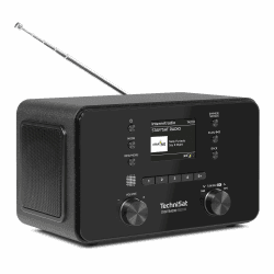 TechniSat DIGITRADIO 550 IR - Stereo Internetradio (DAB+, UKW, WLAN, Bluetooth, App-Steuerung, Wecker), schwarz