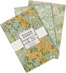 William Morris At Home Useful & Beautiful FG6851 Notizbücher, A5, Grün, 3 Stück