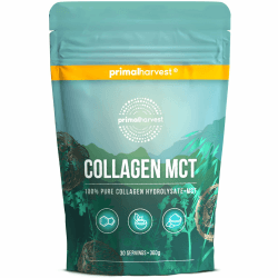 Collagen Pulver von Primal Harvest - Bioaktives Premium Collagen Complex, nachhaltige Grasfütterung, Kollagen Hydrolysat, Geschmacksneutral, optimale Löslichkeit (Primal Collagen MCT (1 Pack)