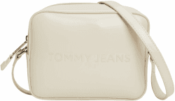 Tommy Jeans Damen Crossbody Bag Tasche Camera Bag Klein, Elfenbein (Newsprint), Einheitsgröße