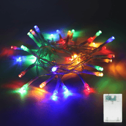 LED Lichterkette Batterie-30 LED Bunt Lichterketten mit 6H Timer, Lichterketten für Innen, Weihnachten, Schlafzimmer, Party, Hochzeit