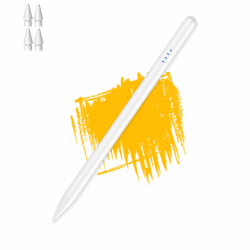 Stylus Stift für iPad 9th&10th (2018–2024)-TypeC Fast Aufladung Magnetic Tablet Stift mit Palm Rejection& Tilt Sensitive, Pencil für iPad 6/7/8/9/10,Pad Air 3/4/5,Pad Mini 5/6, Pad Pro 11"/12.9"-Weiß