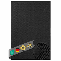 Floordirekt Premium Fußmatte für Eingangsbereich, 90x150cm Anthrazit, Schmutzfangmatte für Innen und Außen, rutschfest & waschbar, Sauberlaufmatte für Flur, Teppich für Haustür, Sky Novo
