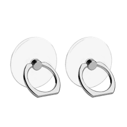 VOVIGGOL Handy Ring Halterung 2st, 360 Drehung Transparent Handy Ringhalter Handyringhalterung Finger Handy Griff handyring Handy Halter Finger Kompatibel für Handys Smartphones Tablets (Rund)
