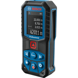 Bosch Professional Laser-Entfernungsmesser GLM 50-22 (Reichweite: bis zu 50 m, robust, IP65, ± 1,5 mm*, 2x AA-Batterie, Schlaufe, Tasche)