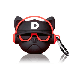 Viwind AirPods 3 Hülle Silikon Anime,Funny Cute 3D Cartoon Weiches Airpods 3 Generation Schutzhülle und Haut Case Cover mit karabiner,Kabelloses Laden&Stoßfeste-Bull Dog