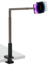 viozon Handyhalter,Flexibler Arm,Overhead, um 360 ° winkelverstellbar, Aluminiumlegierung, Kopfteil,Nachttisch&Schreibtisch,3,5"-6,7" Telefonen,iPhone14 Plus/Pro max AP-X6 B…