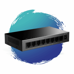 STRONG SW8000M in Metall | 8-Port Gigabit Desktop Switch | Tisch- und Wandmontage | Ideal für schnelle LAN-Verbindungen | optimiert Datenverkehr | lüfterlos | Netzwerkerweiterung | schwarz