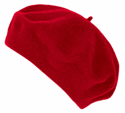 Van Der Rich ® - Französische Klassische Baskenmütze Barett - Damen Einheitsgröße Rot