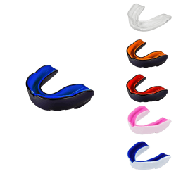 Mundschutz Erwachsene Jugend & Junior Mundschutz für alle Kontaktsportarten Mundschutz Boxen, MMA, Gum Shield Rugby, Fußball, Lacrosse, Hockey Mundschutz (Schwarz/Blau, Erwachsene über 11 Jahre)