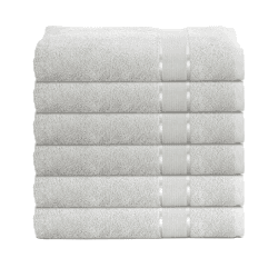 Mixibaby 6er Handtuchset Handtuch Handtücher 50cm x 100cm Frottee 100% Baumwolle 500g/qm, Farbe:Grau
