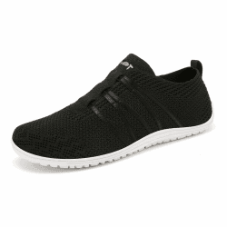 Merdoo Barfußschuhe Damen Herren Bequeme Barfuss Schuhe Damen Slip On Sneakers Weich Sportschuhe Leicht Turnschuhe rutschfest Hausschuhe Atmungsaktiv Barfussschuhe Sommerschuhe Unisex 37-45EU 43 EU Schwarz