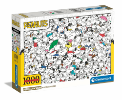 Clementoni - 39804 - Impossible Puzzle Peanuts - Puzzle 1000 Teile Für Erwachsene Und Kinder 14 Jahren, Geschicklichkeitsspiel Für Die Ganze Familie
