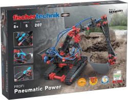 fischertechnik 533874 PROFI Pneumatic Power – Bausatz für Kinder ab 8 Jahren, pneumatisch betriebenes Spielzeug, Bagger und 4 weitere Modelle zum Zusammenbauen