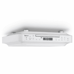 auna KRCD-100 BT Unterbau-Radio Küchenradio (CD-Player, Wecker, Timer, UKW-Radio, Bluetooth, MP3, LCD-Display, 29 x 8 x 26,5 cm (BxHxT), ca. 1,2 kg, Leistung 2 x 12 Watt RMS) weiß
