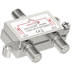 Redstar24 2-Fach SAT BK Verteiler - Premium Satelliten-Verteiler für TV & Radio, HDTV/UHD 4K, DVB-S/S2, DVB-T/T2, DVB-C/C2, Robustes Gehäuse, SAT Splitter 2 Ausgänge, Einfache Installation