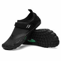SAGUARO Herren Damen Barfußschuhe - Atmungsaktiv rutschfest Barfussschuhe - mit Breite Zehenbox und Zero-Drop Sohle,Gr.35-48 EU 47 EU Schwarz A