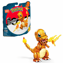 MEGA POKÉMON - detailgetreue und feuerspeiende Glumanda-Figur zum Zusammenbauen, Bauspielzeug für Kinder ab 6 Jahren, GKY96