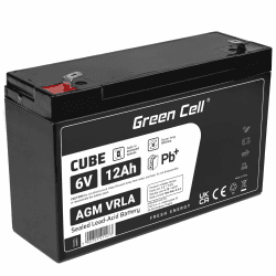 Green Cell® AGM 6V 12Ah Akku Vlies Batterie VRLA Blei Batterie Bleiakku Ersatzakku Akkubatterie Versorgungsbatterie Zyklenfest Wartungsfrei für Elektro Spielzeug | Alarm | Notstrom | Kinderfahrzeuge