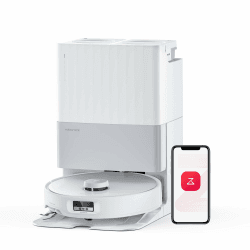roborock Qrevo Edge Saugroboter mit Wischfunktion, Dual Anti-Tangle-System, AdaptiLift™ Chassis, 18.500Pa, FlexiArm Design™ Kantenreinigung, Hebarem Wischmopp, 75℃ Heißwasser-Moppwäsche, „Hello Rocky“