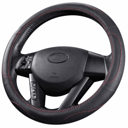 Pahajim Lenkradbezug Auto Lenkradhülle Microfiber Leder Steering Wheel Cover Universal rutschfest Lenkrad Bezug 38cm Lenkradschutz für LKW/Auto/Jeep/SUV -Schwarz
