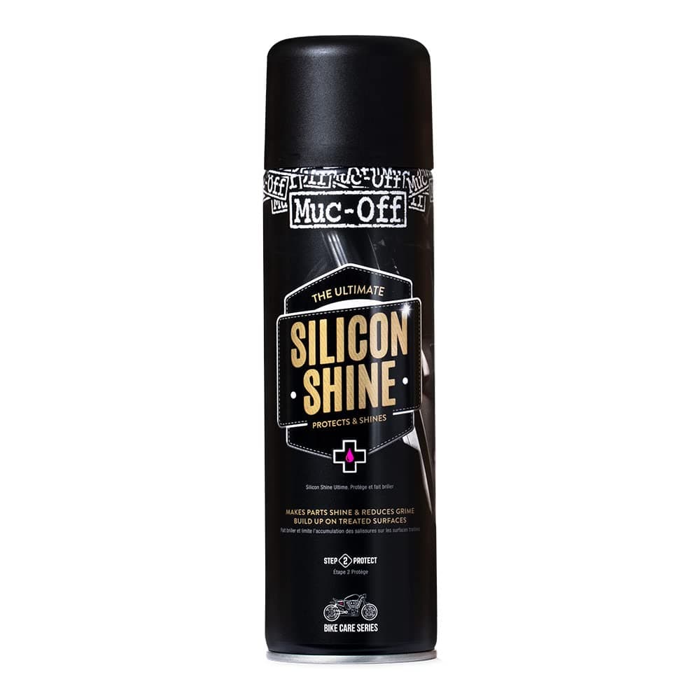 Muc Off Motorcycle Silicon Shine, 500 ml - Hochwertiges Motorrad Silikonspray für ein Glänzendes Finish - Schützt und Verhindert Schmutzanhaftung