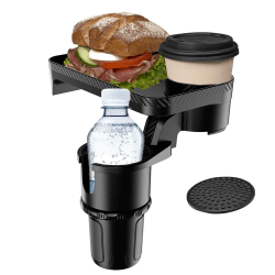Getränkehalter Auto Becherhalter mit Multifunktionstisch - 3 in 1 Dosenhalter Flaschenhalter Handyhalterung Auto Tisch Cup Holder Anti Rutsch Universal Mittelkonsole Getränkehalter Untersetzer