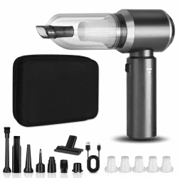 4-in-1 Handstaubsauger Kabellos, Multifunktionale Tragbarer Akkusauger,15KPA Auto Staubsauger,Mini Staubsauger mit USB Schnellladung & 6000mAh Akku für Haare und Schmutz In Ecken Auto und Zuhause