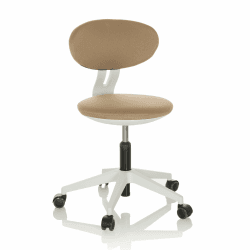 hjh OFFICE Kinderdrehstuhl mitwachsend MINIMOVO Kinder Bürostuhl höhenverstellbar, Schreibtischstuhl ohne Armlehnen, Stoff Beige