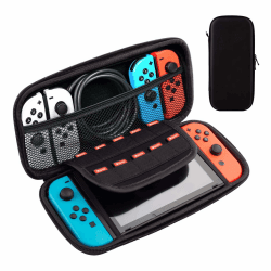 RYHX Tasche Kompatibel mit Nintendo Switch und Switch OLED,Tragetasche Hülle Case für Nintendo Switch mit 10 Spielkartenhaltern,Nintendo Switch Konsole und Zubehör,Schwarz