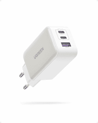 UGREEN Nexode USB C Ladegerät 65W USB C Netzteil 3-Port GaN PD Charger PPS kompatibel mit MacBook Pro/Air, iPhone 16 Pro Max, 16, iPhone 15, iPad Pro, Galaxy S24, S23, Steam Deck.(Weiß)