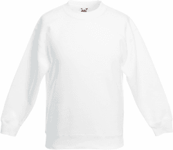 Fruit of the Loom Kinder Classic Set-In Sweat Kids 62-041-0 140 Weiß