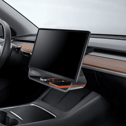 QKIIP Tesla Model Y Zubehör Mittelkonsole,Hochwertige Magnetische Acryl-Ablage für Tesla Model 3/Y - Einfache Installation, Model y zubehör mittelkonsole für Tesla Model 3 Y