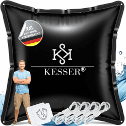 KESSER® Poolkissen Winter 120cm x 120cm | Poolabdeckung mit Doppelnaht Whirpools | Luftkissen Pool Abdeckung Überwinterung | Abdeckung Einbaupools Winter | PVC wasserdicht & UV-beständig mit 4X Seile