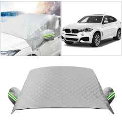 YumSur Frontscheibenabdeckung,Auto Sonnenschutz Windschutzscheiben Abdeckung 3 Magnet UV-Schutz für Sommer Wintergegen Schnee, EIS, Frost, Staub, Faltbare Abnehmbare