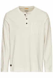 camel active Herren Langarm Henley aus Organic Cotton 6XL Creme