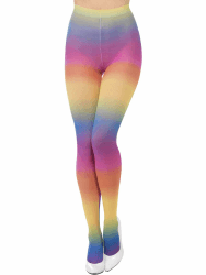 Smiffys 44620 Blickdichte Strumpfhose (Einheitsgröße) (US) Regenbogenfarben Einheitsgröße Regenbogenfarben