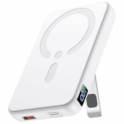 Eissix Power Bank, Kompatibel mit Magsafe PowerBank 12000mah, PD 22.5W USB-A Ausgabe, Kabelloses Tragbares Ladegerät mit Typ-C-Eingang und -Ausgang, LED-Anzeige für iPhone 15/14/13/12/Pro/Pro Max