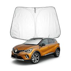 BIXUAN Captur 2024 Sonnenschutz Kompatibel mit Renault Captur 1 Captur 2 Gen 2020-2023 Windschutzscheibe für das Auto Frontscheibenabdeckung Windschutz für Frontscheibe Blockiert UV Abdeckung Faltbar