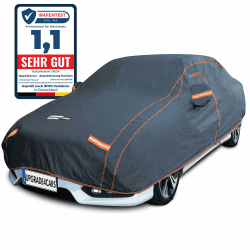 Upgrade4cars Autoabdeckung Outdoor Vollgarage atmungsaktiv & wasserdicht | Auto Abdeckplane Komplett für alle Jahreszeiten | Autoplane Universal | Pkw Größe: S 406 * 165 * 120 cm