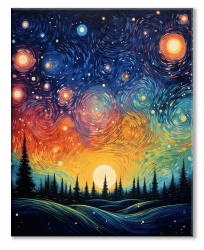 77iiAii Diamond Painting Erwachsene Diamant Painting Bilder Sternenklarer Himmel 5D Diamond Painting Groß xxl 40 X 50 cm für Geschenk Wohnzimmer und Schlafzimmer Wanddeko