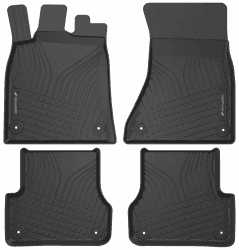 WALSER Premium Fussmatten Auto kompatibel mit Audi A6 C7/Allroad C7/Avant C7 2011-2018, 100% passgenaue Gummimatten Auto - Made in EU, robuste Fußmatten Auto, Auto Fußmatten, Fußmatte Auto
